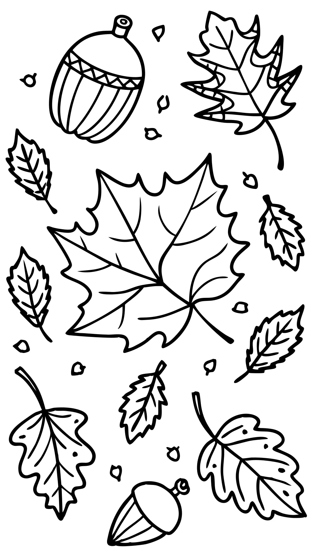 autumn leaves coloring page